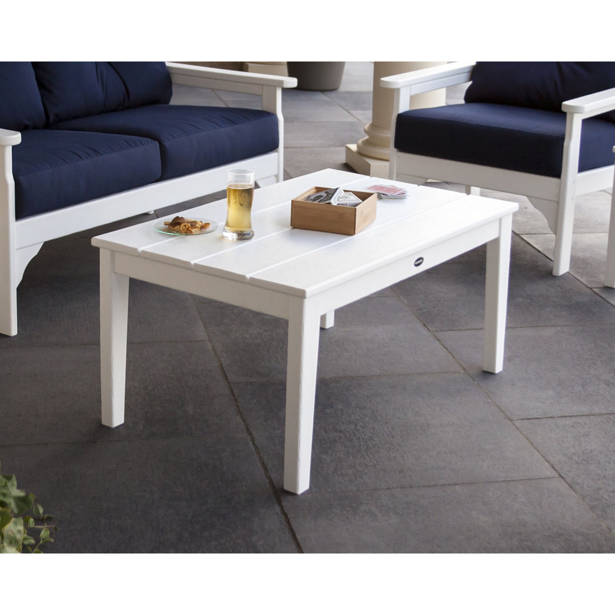 POLYWOOD® Newport 22 x 36 Coffee Table - Lifestyle View 1