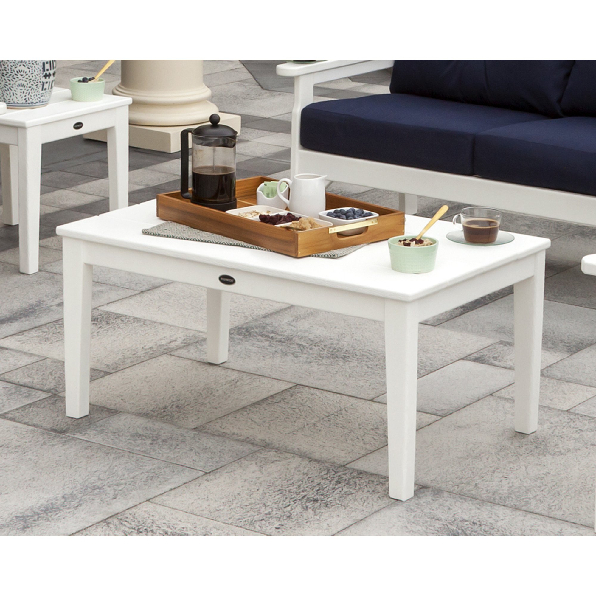 POLYWOOD® Newport 22 x 36 Coffee Table - Lifestyle View 2