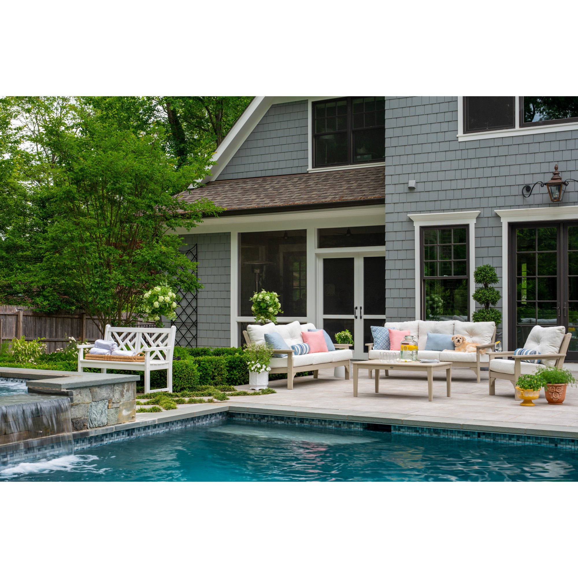 POLYWOOD® Vineyard Deep Seating Sofa - Lifestyle View 2