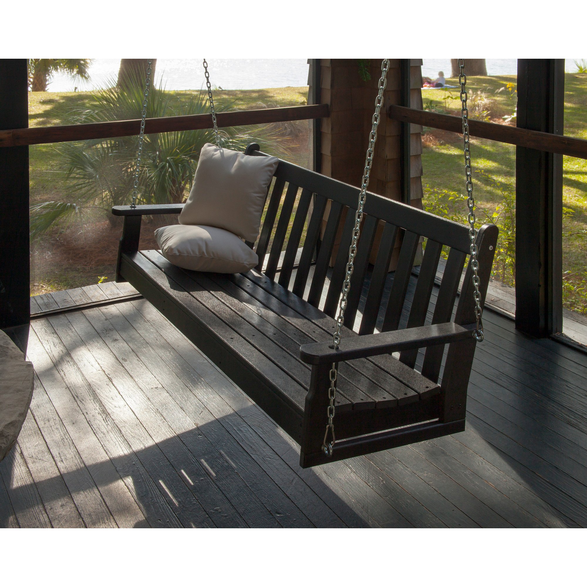 POLYWOOD® Vineyard 60 Inch Swing with Chain Kit - Lifestyle View 2