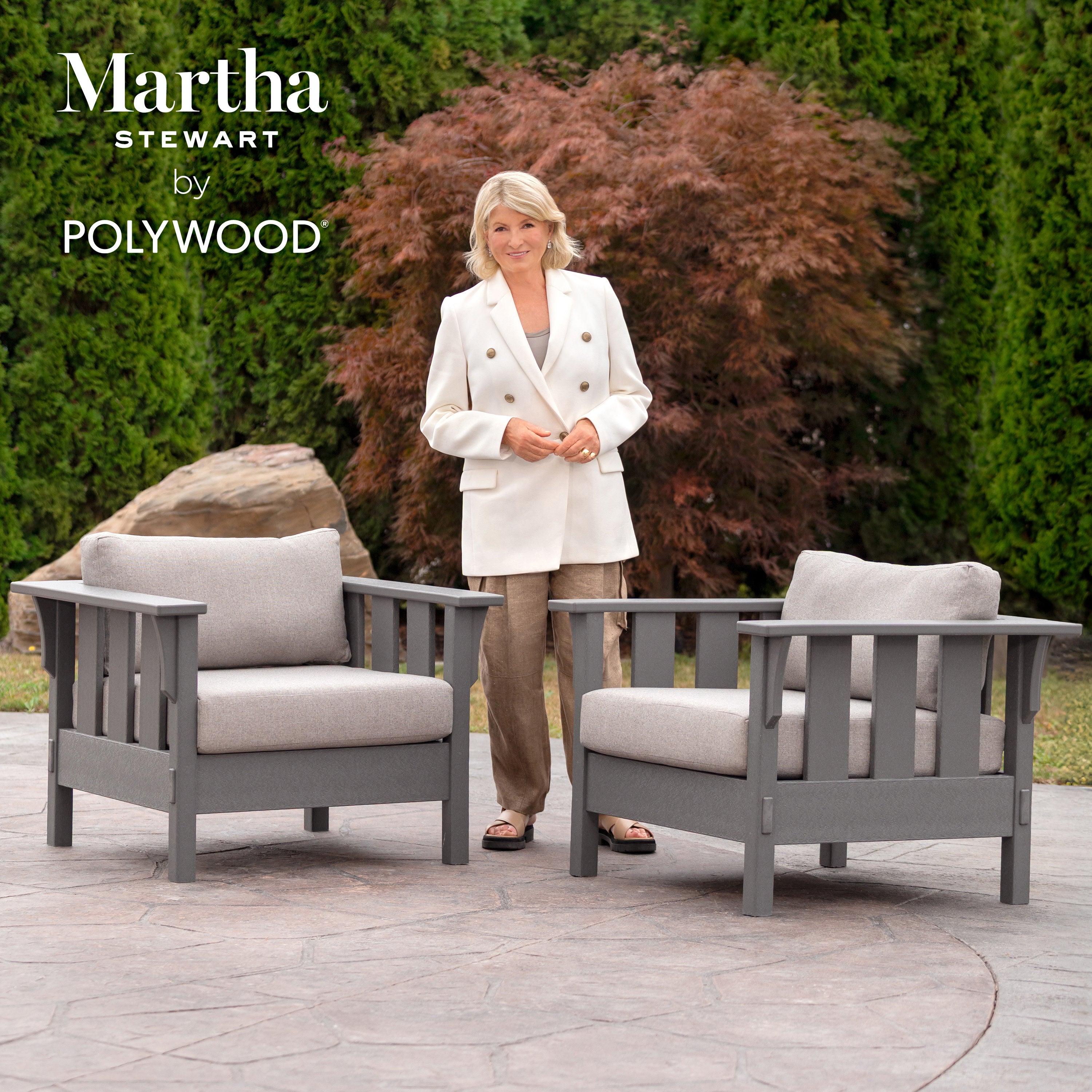 Martha Stewart by POLYWOOD Acadia Deep Seating Chair