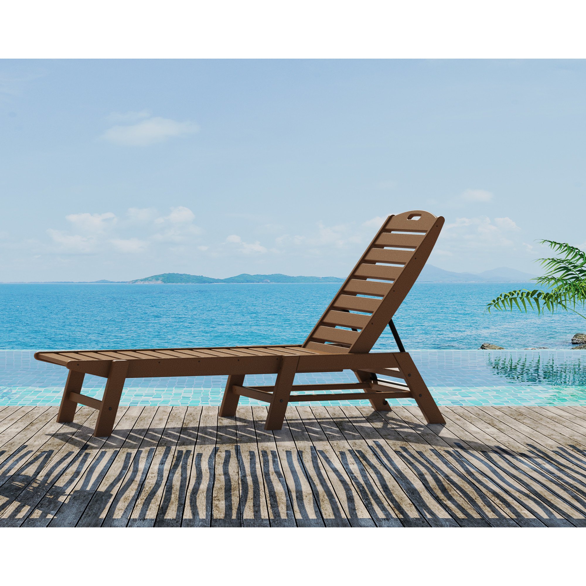 POLYWOOD® Nautical Armless Chaise Lounge - Lifestyle View 3