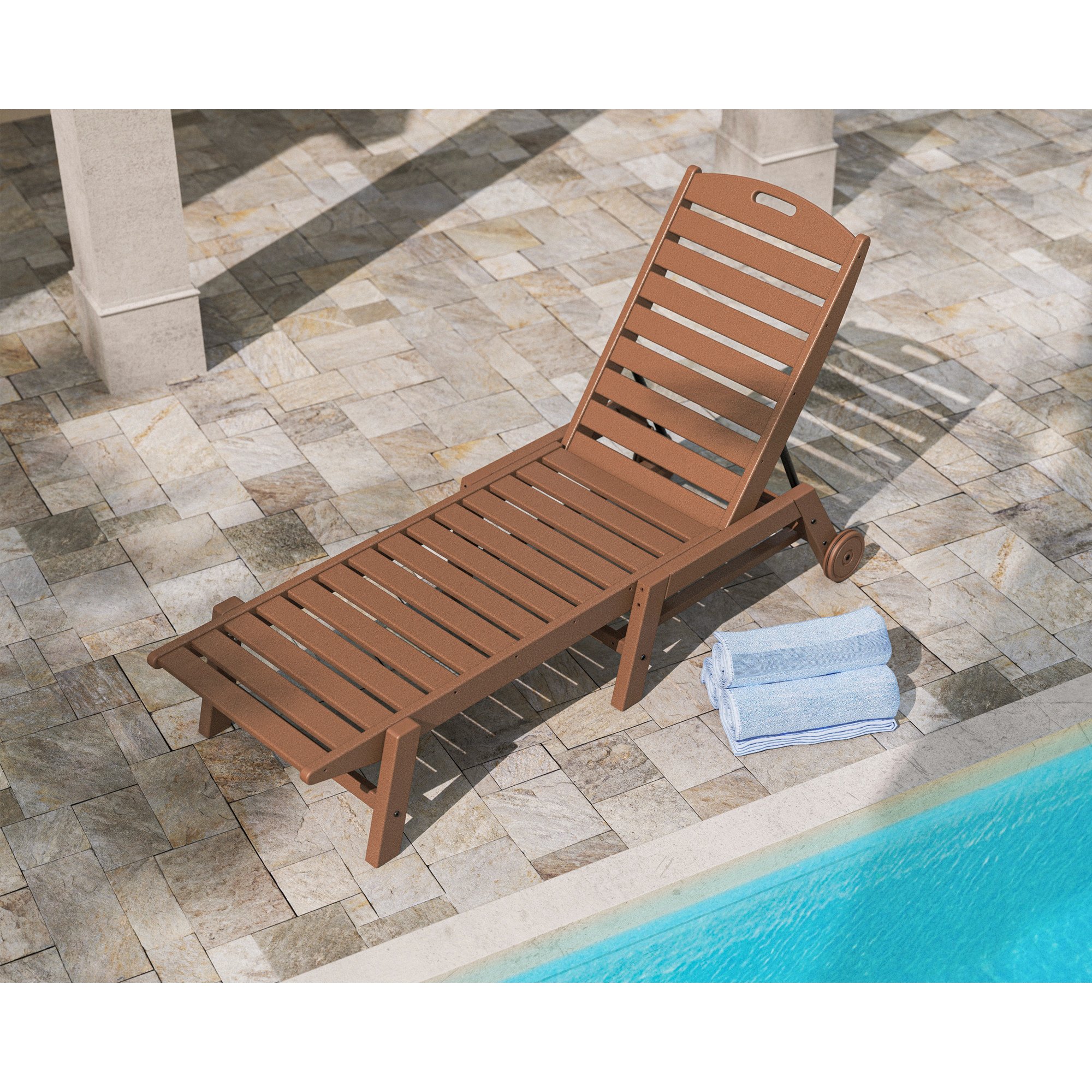 POLYWOOD® Nautical Chaise with Wheels - Lifestyle View 2