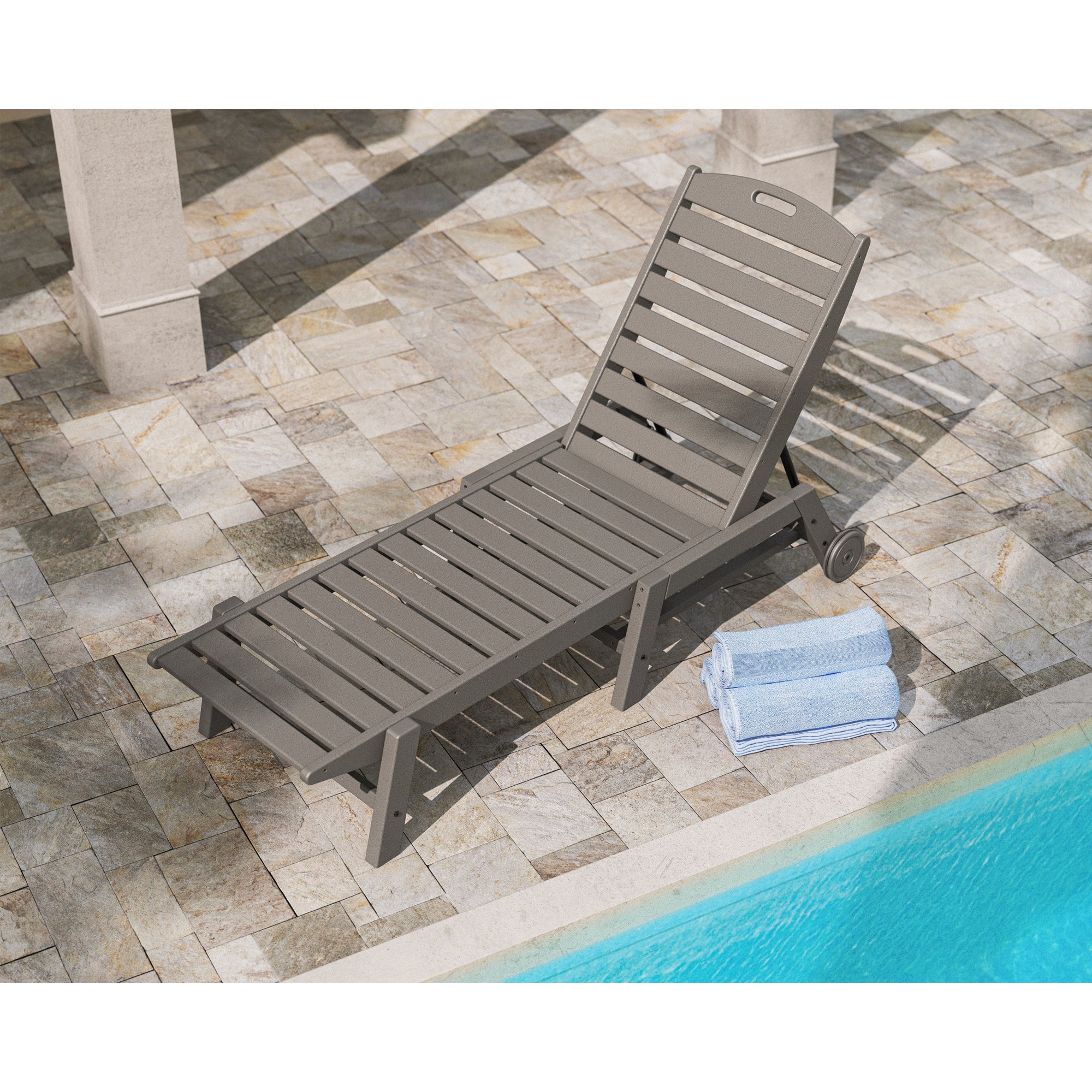POLYWOOD® Nautical Chaise with Wheels - Lifestyle View 3