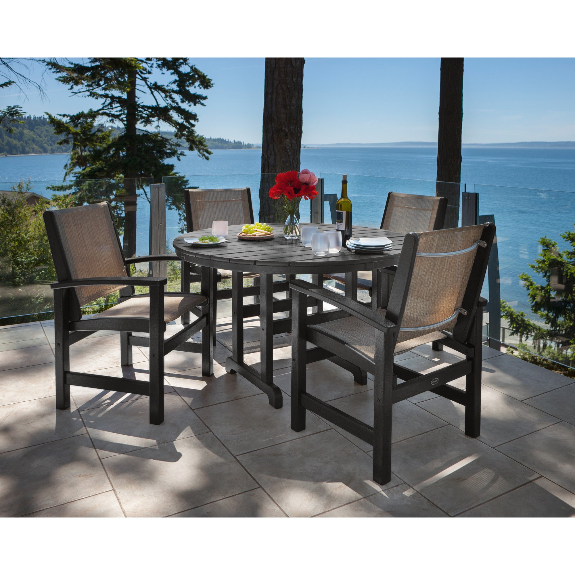 POLYWOOD® Coastal 5-Piece Dining Set - Lifestyle View 2