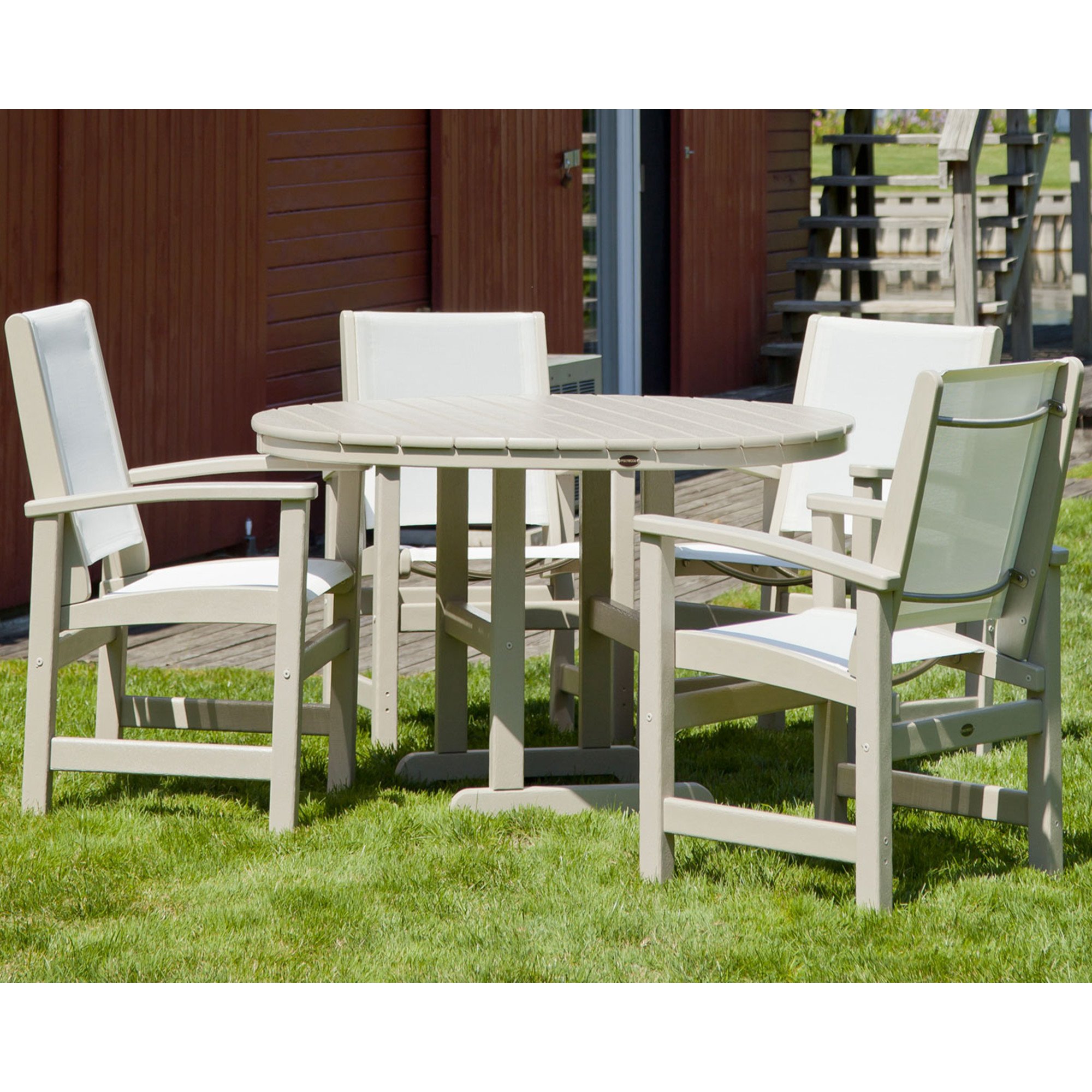 POLYWOOD® Coastal 5-Piece Dining Set - Lifestyle View 3