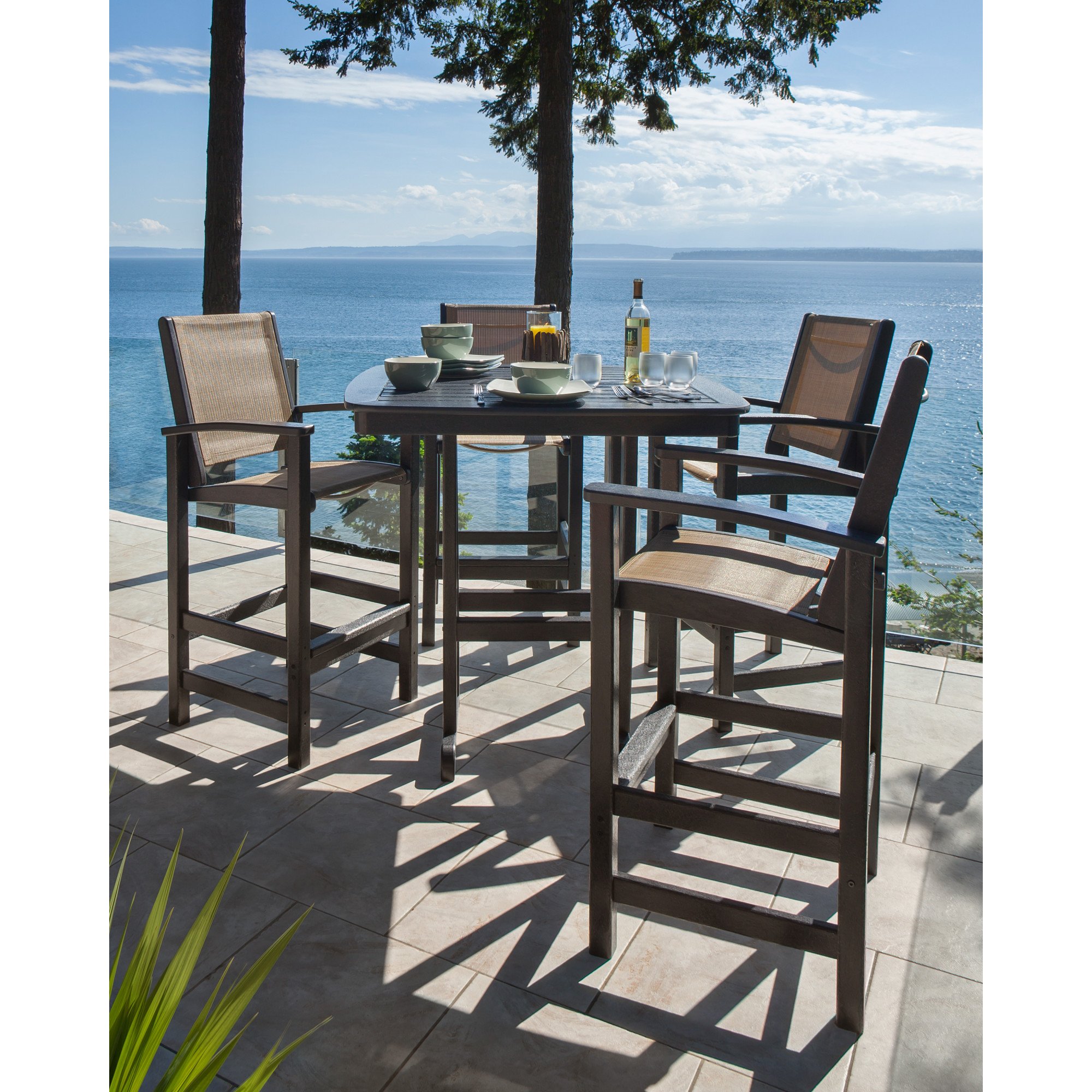 POLYWOOD® Coastal 5-Piece Bar Set - Lifestyle View 2