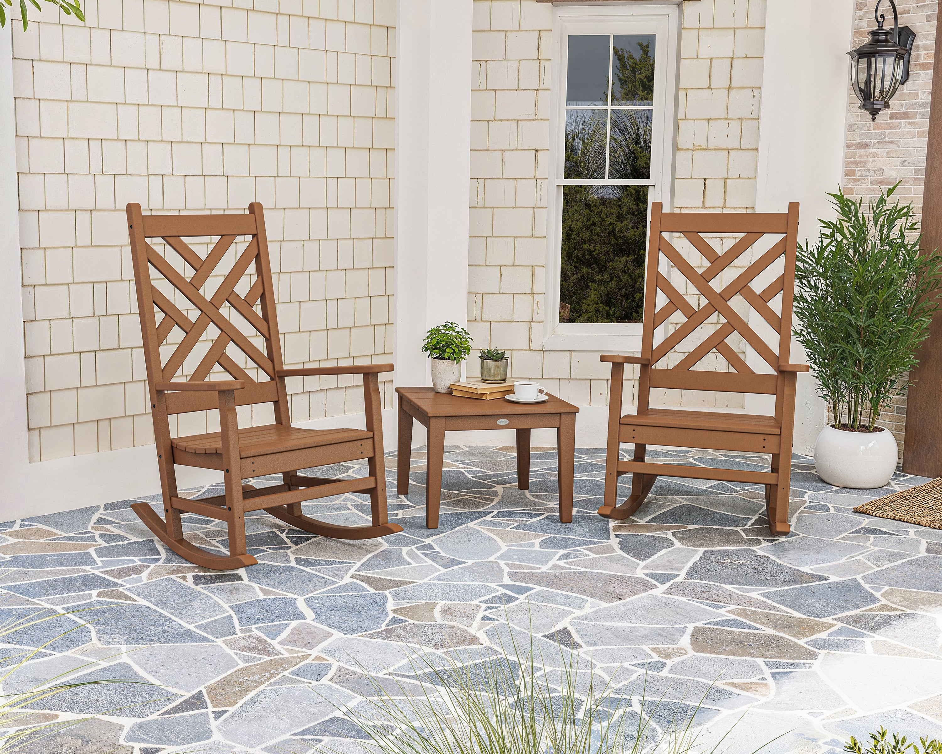 POLYWOOD® Chippendale 3-Piece Rocking Chair Set