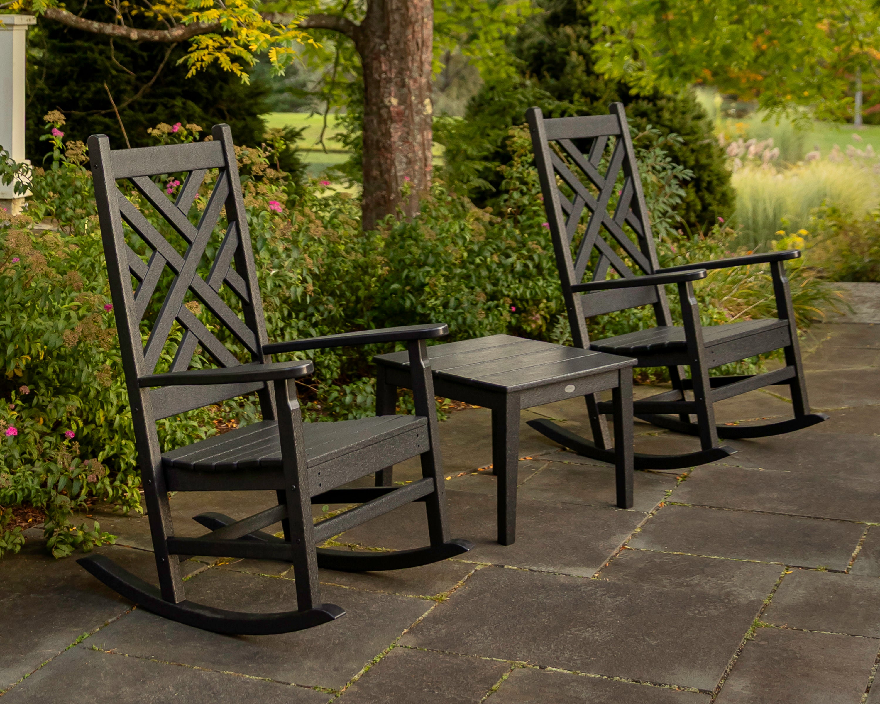 POLYWOOD® Chippendale 3-Piece Rocking Chair Set