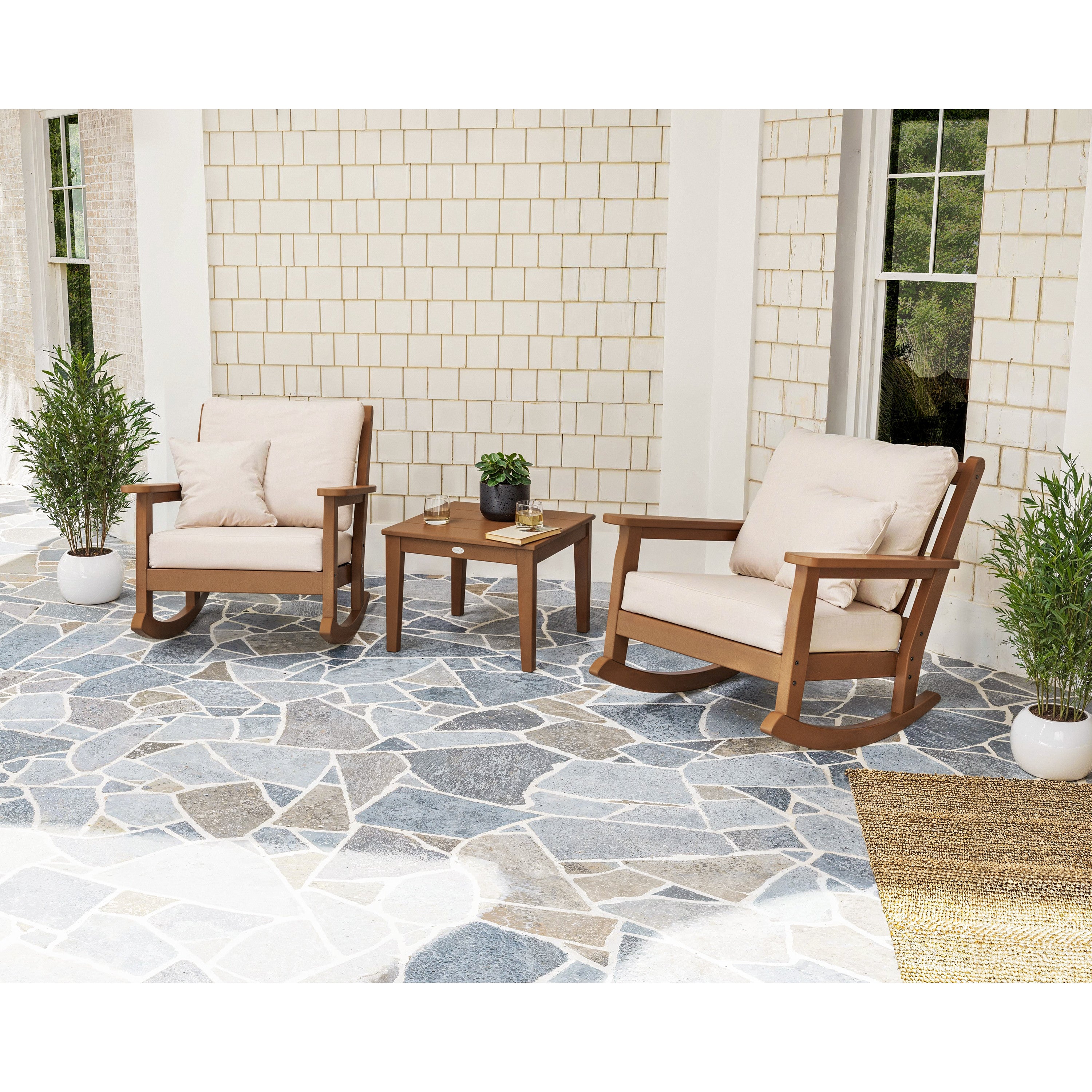 POLYWOOD® Chippendale 3-Piece Deep Seating Rocker Set