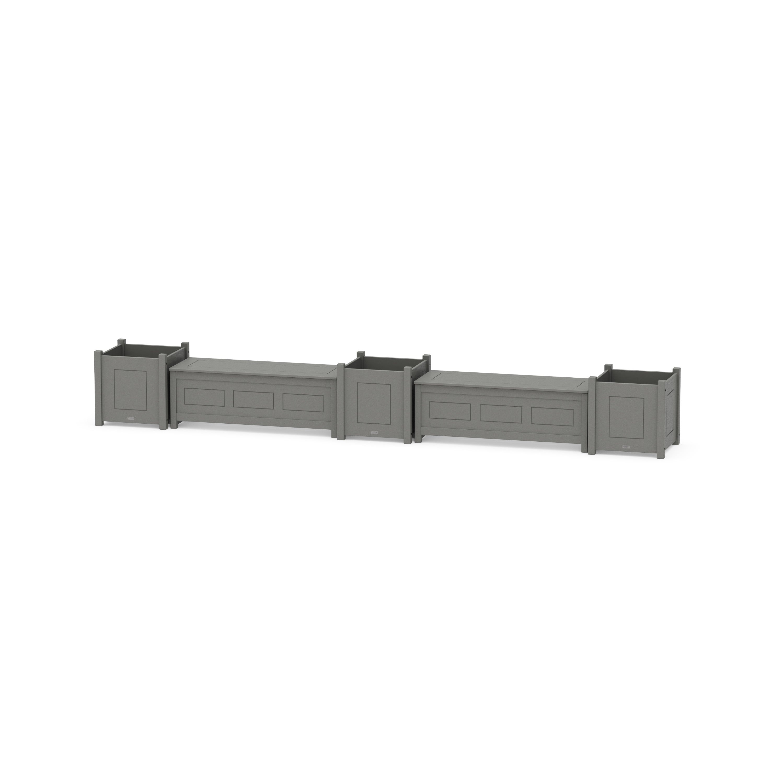 48" Country Living L- Shaped Planter Storage Bench Corner Set- Large