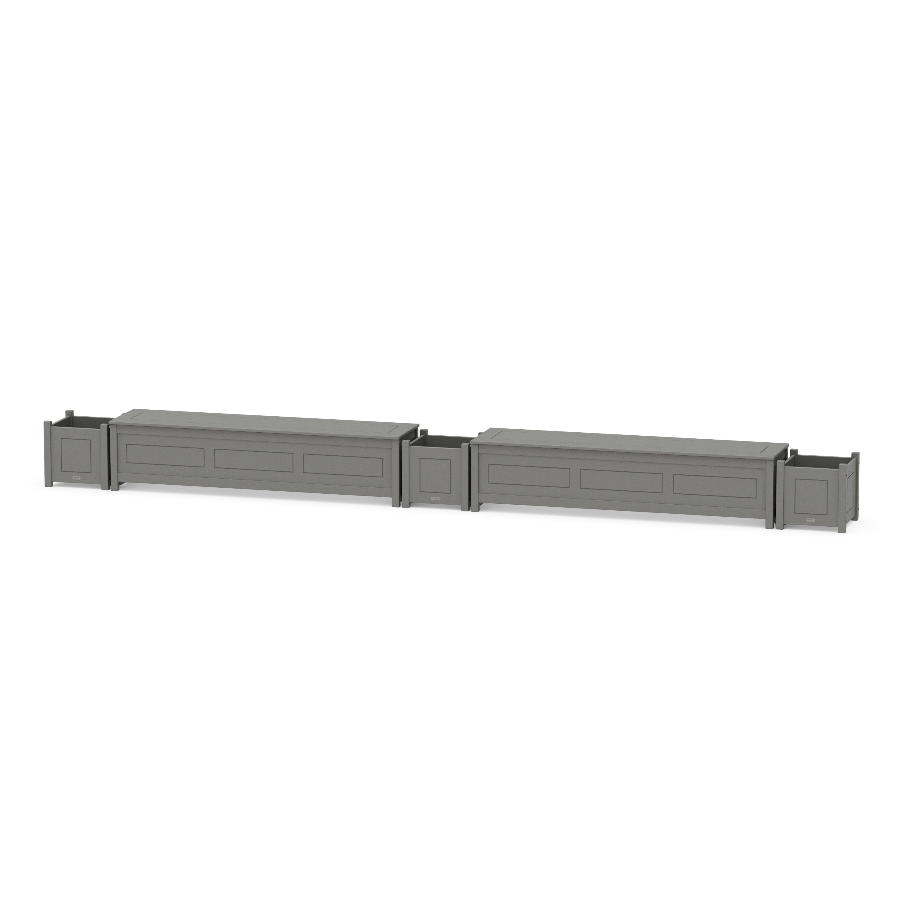 72" Country Living L- Shaped Planter Storage Bench Corner Set