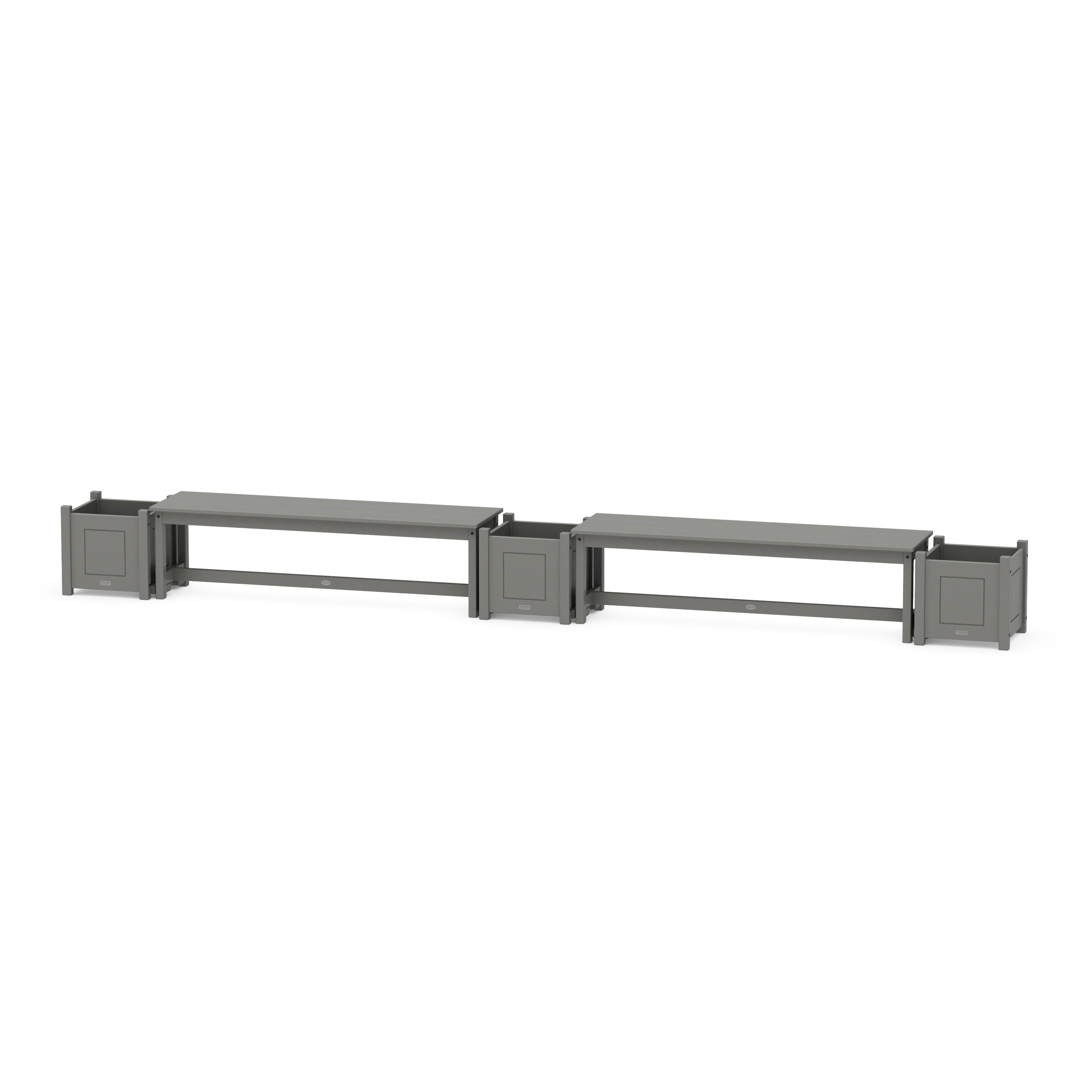 60" Country Living L- Shaped Planter Bench Corner Set