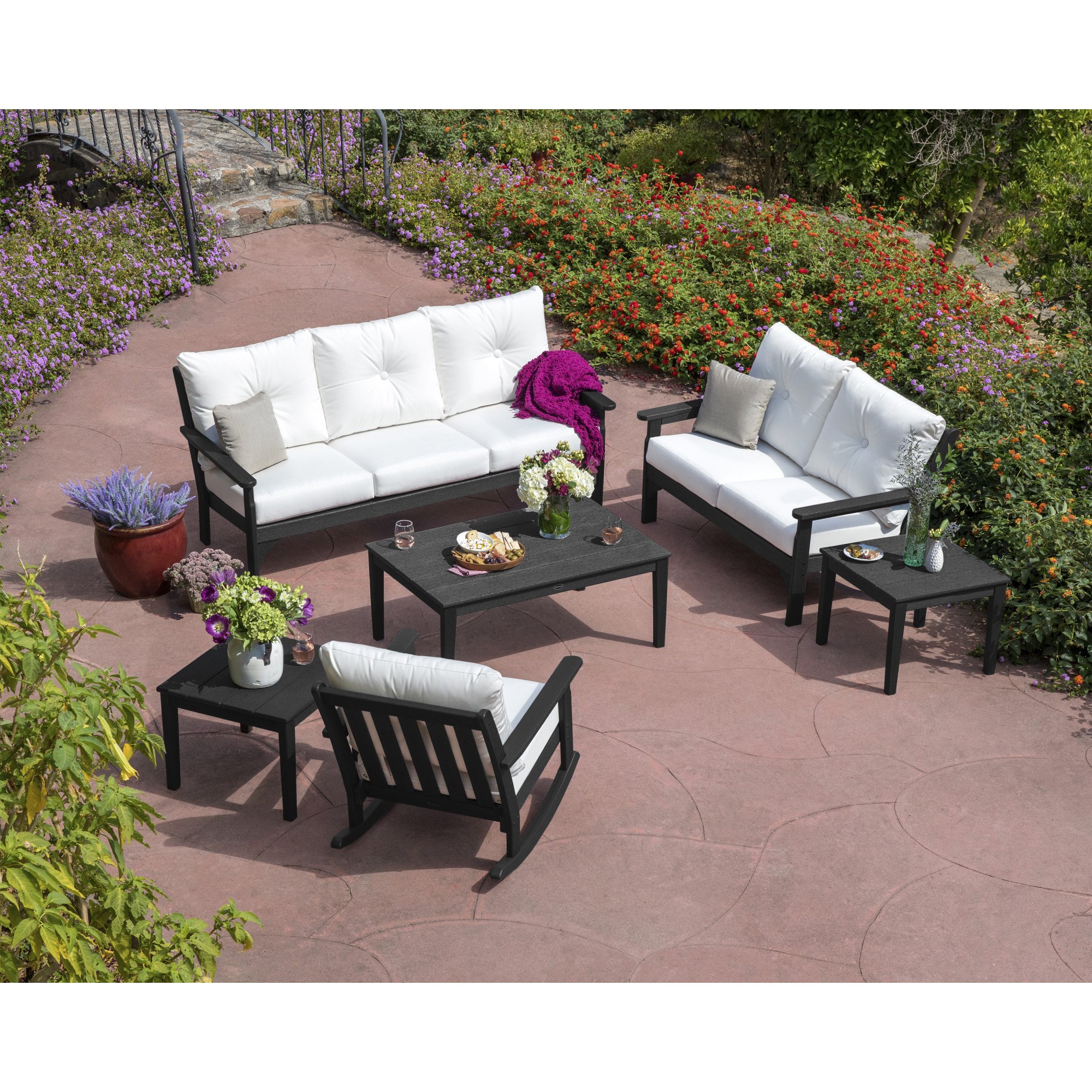 POLYWOOD® Vineyard 6-Piece Deep Seating Set - Lifestyle View 1