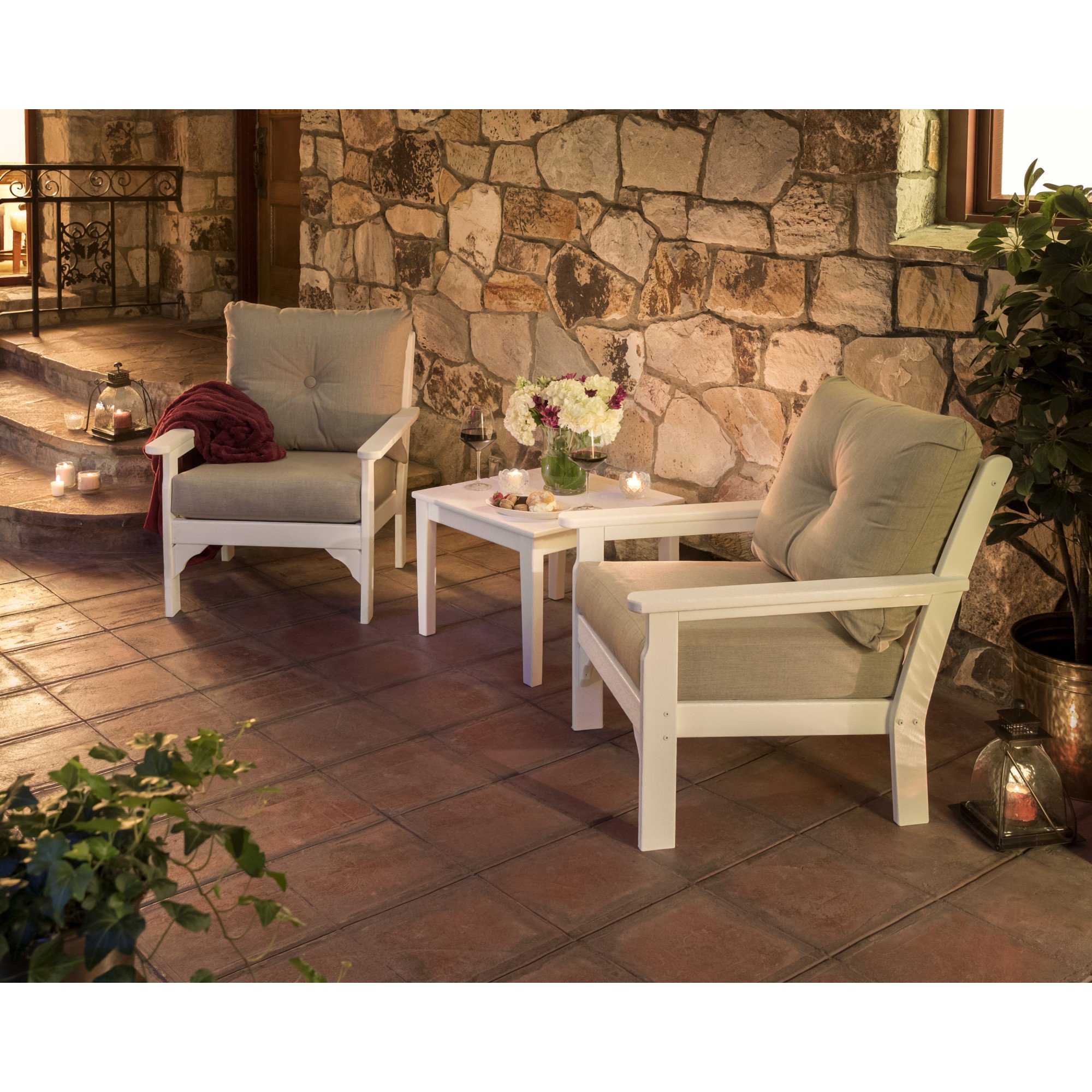 POLYWOOD® Vineyard 3-Piece Deep Seating Set - Lifestyle View 1