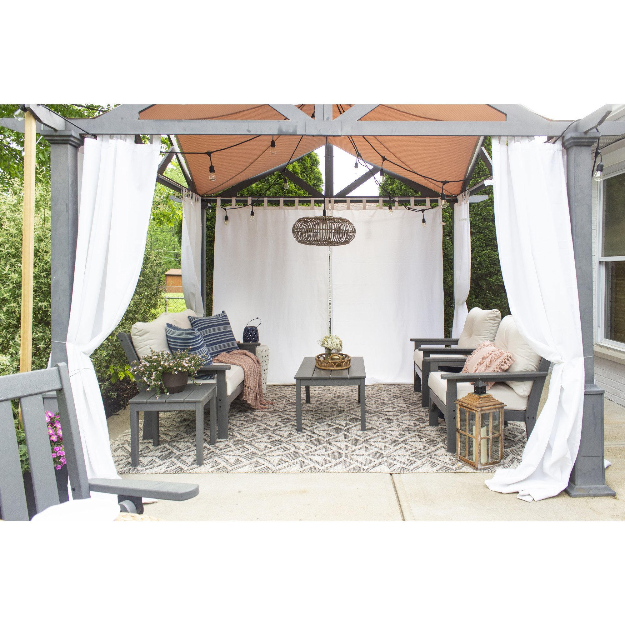 POLYWOOD® Vineyard 4-Piece Deep Seating Set - Lifestyle View 1