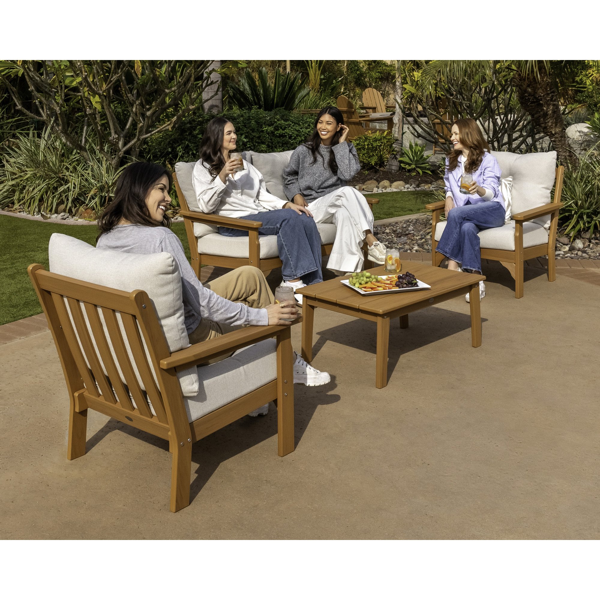 POLYWOOD® Vineyard 4-Piece Deep Seating Set - Lifestyle View 4