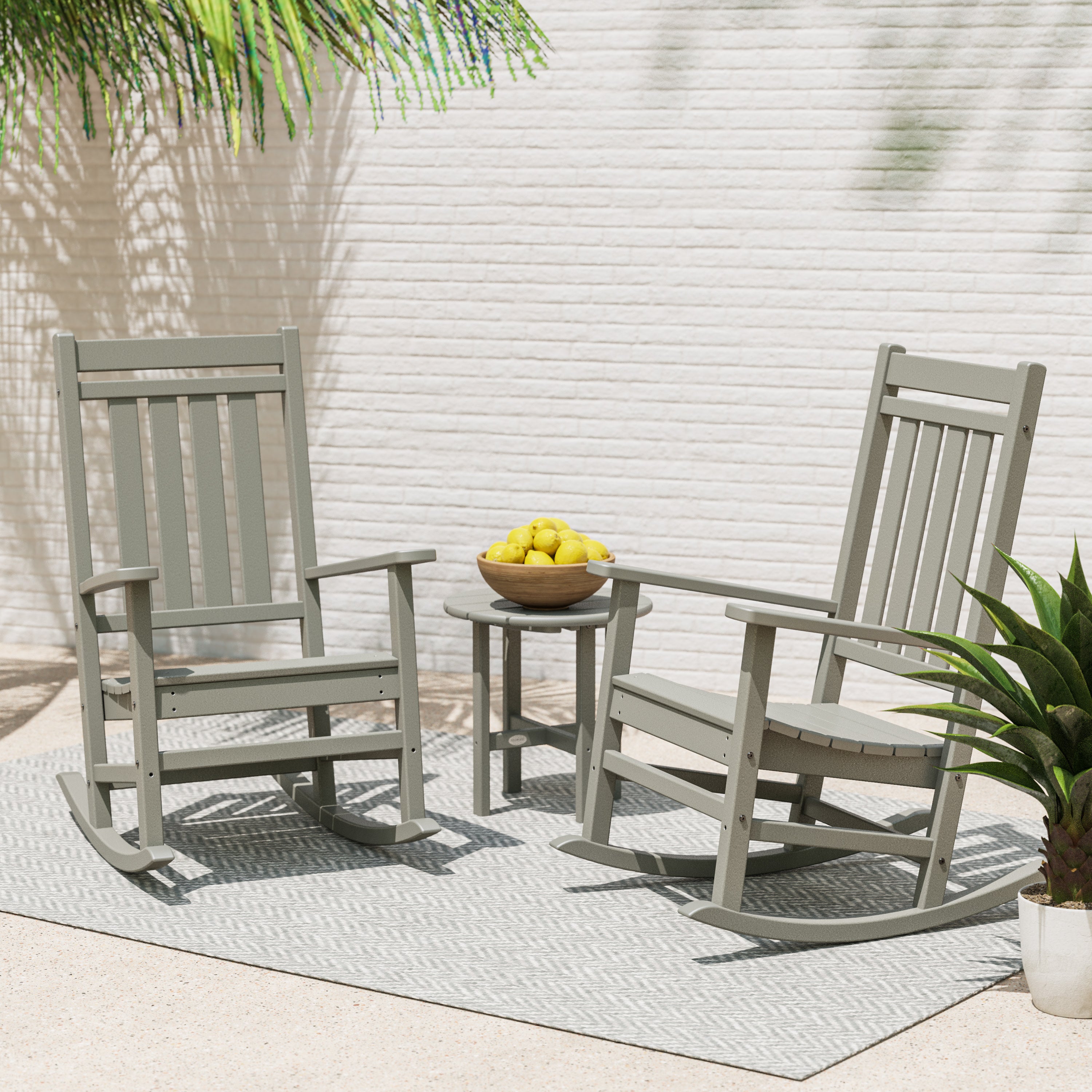 POLYWOOD® Estate 3-Piece Rocking Chair Set