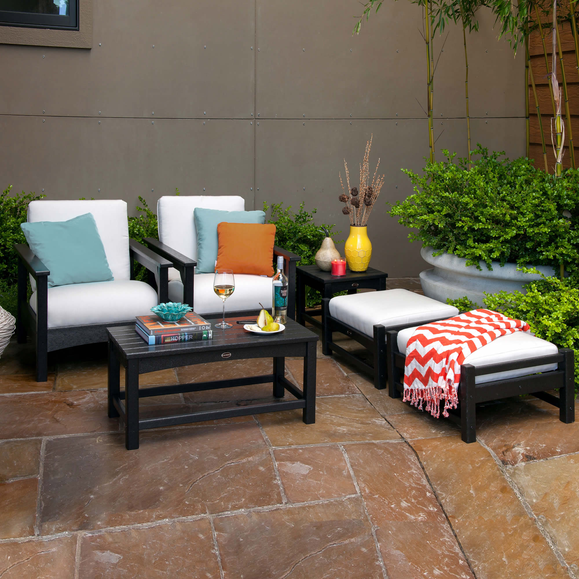 POLYWOOD® Club 6-Piece Deep Seating Set with Pillows
