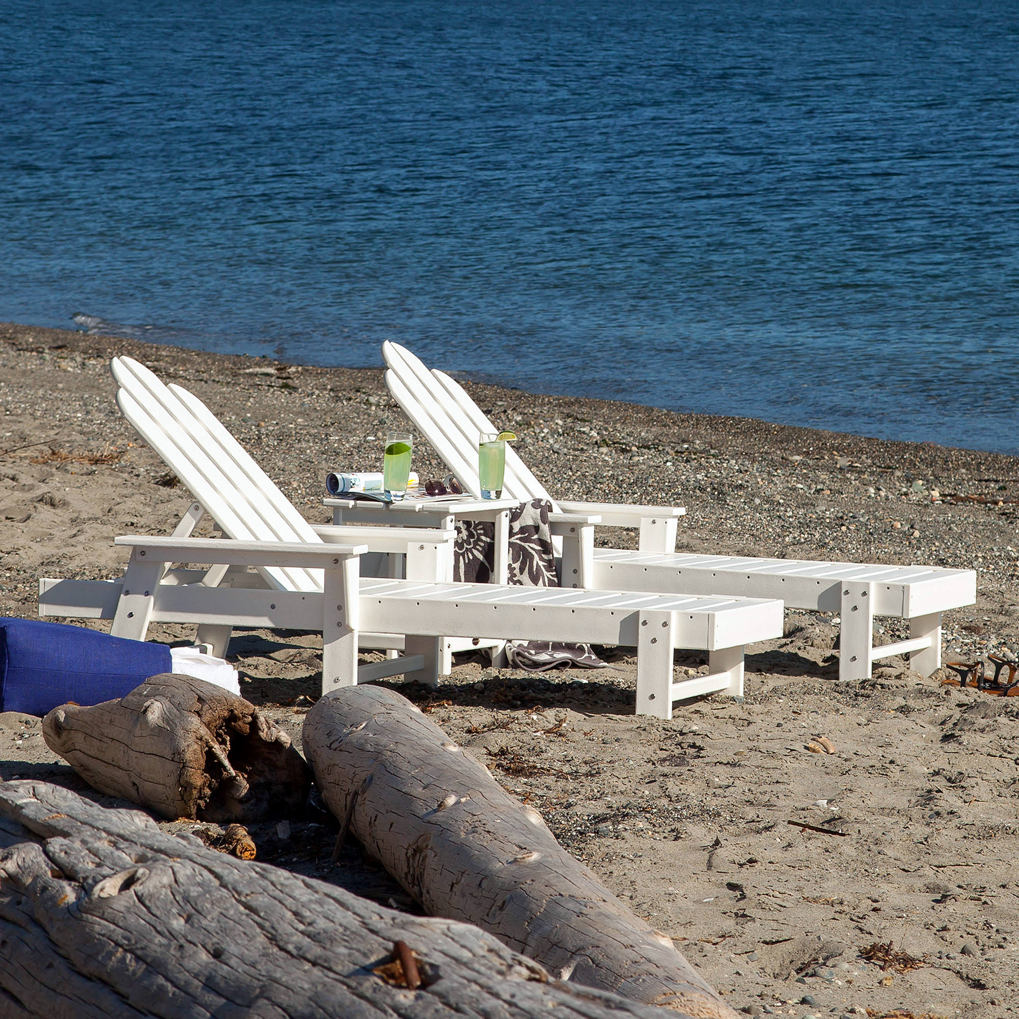 POLYWOOD® Long Island Chaise 3-Piece Set