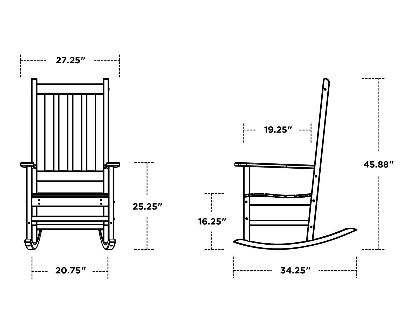 POLYWOOD Vineyard Rocker