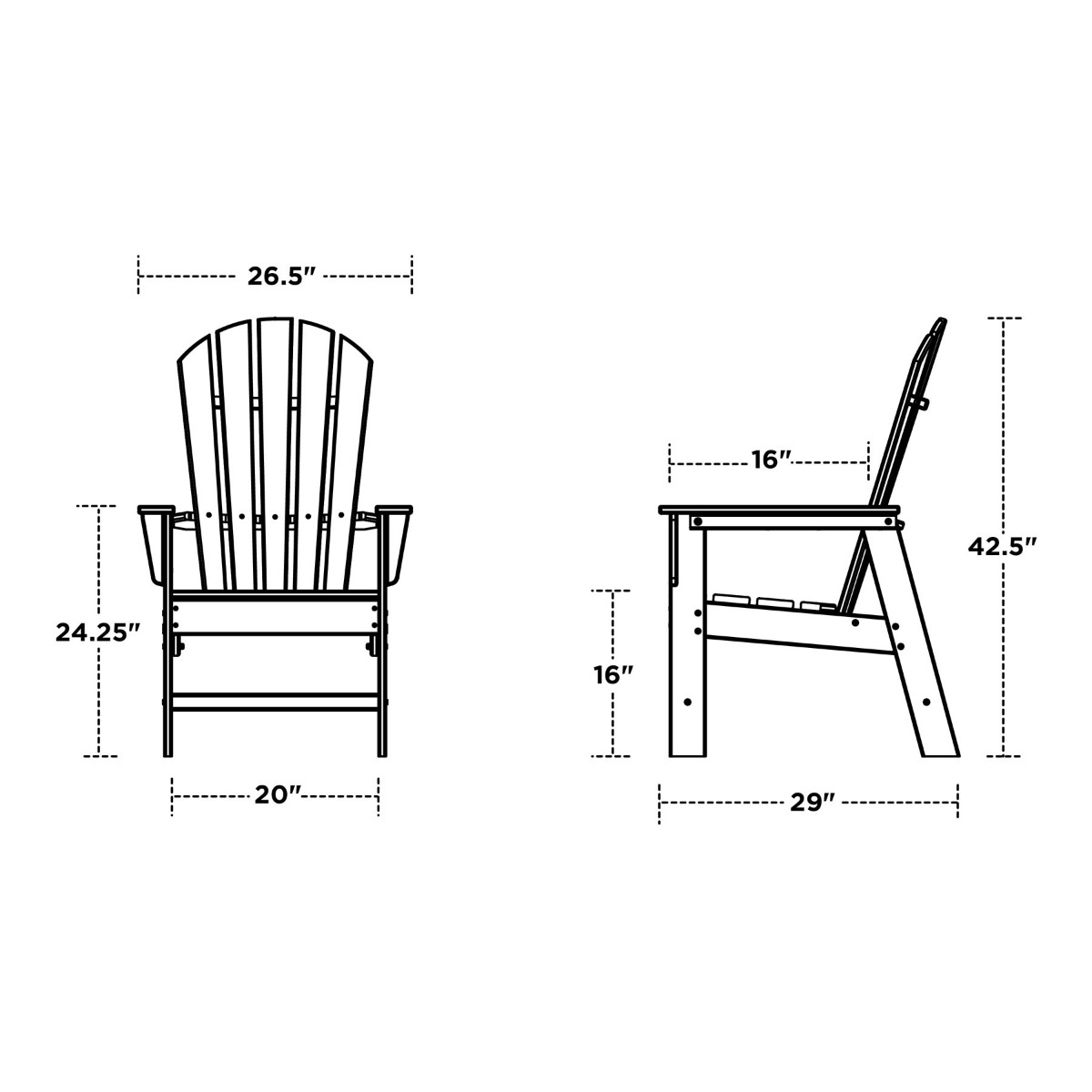 POLYWOOD® South Beach 5-Piece Dining Set