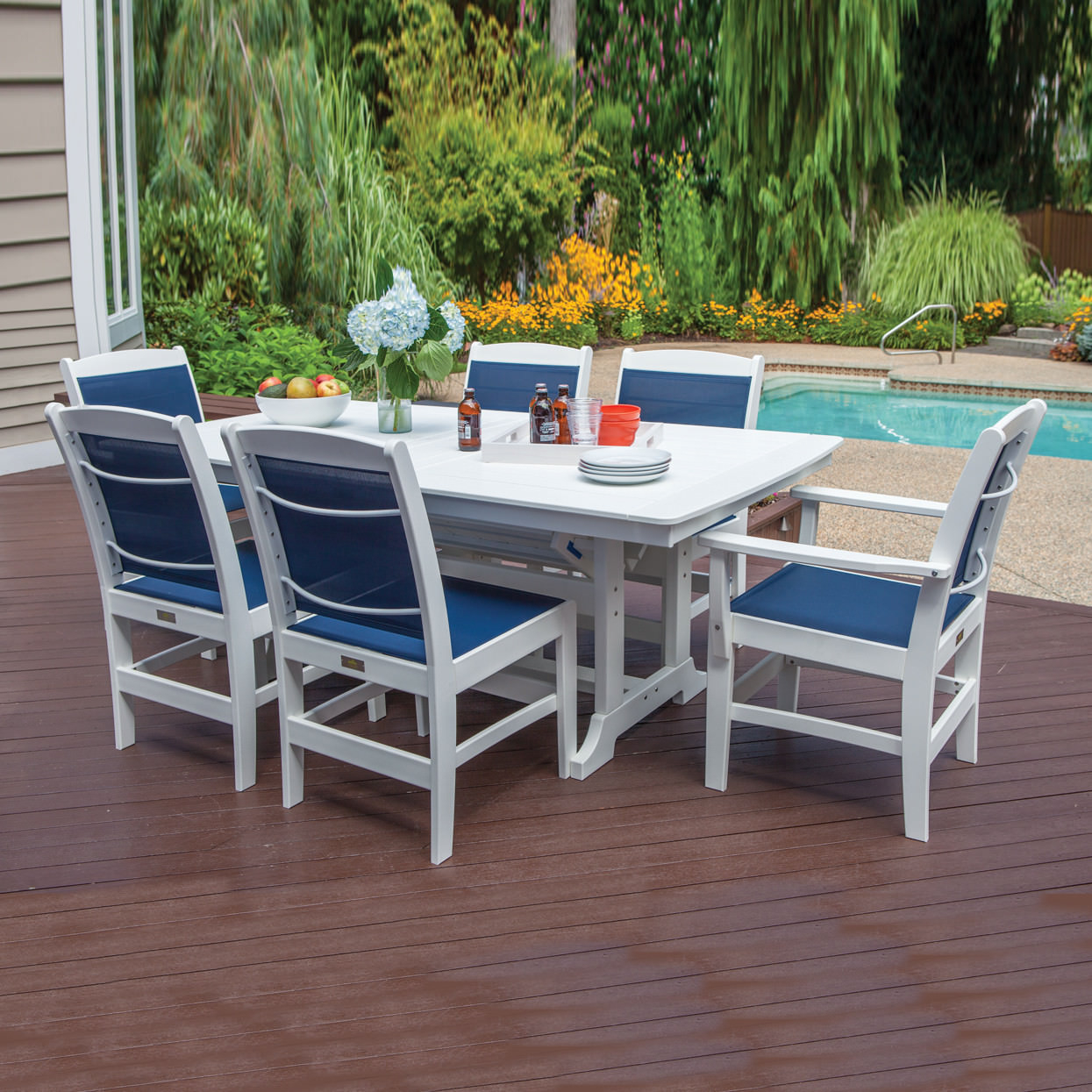 Sister Bay Napa Sling 7 Pc Dining Set