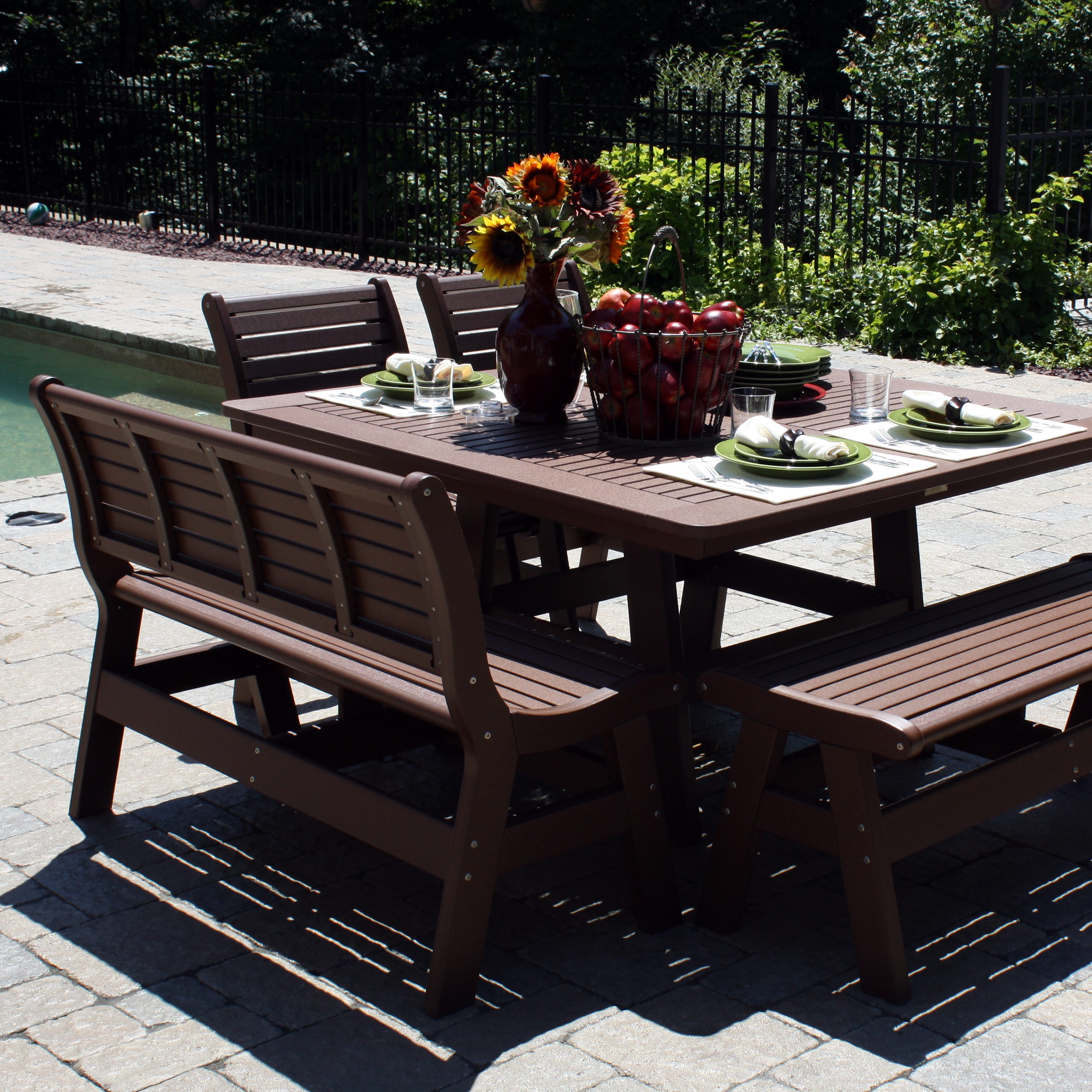 Sister Bay Newport 48 in Bench with Back
