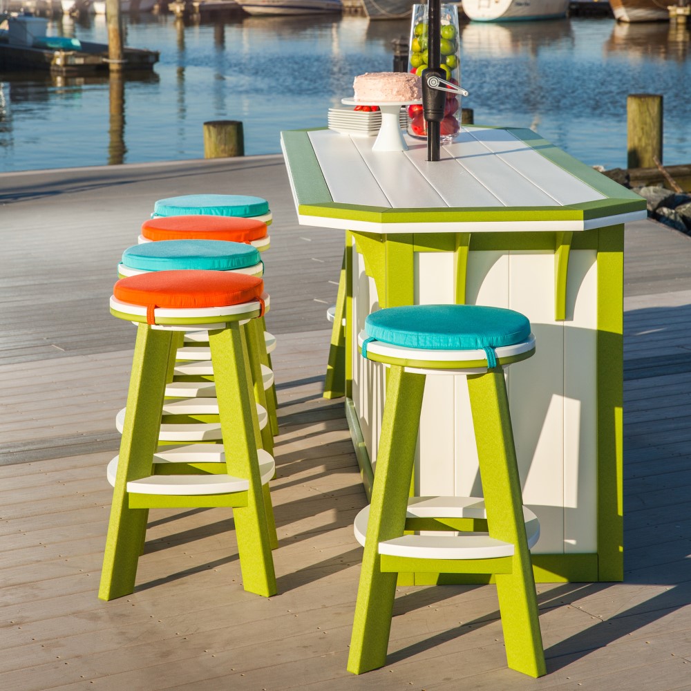 Finch Amish Poly 96 in Summerside Bar Set w/ Stools