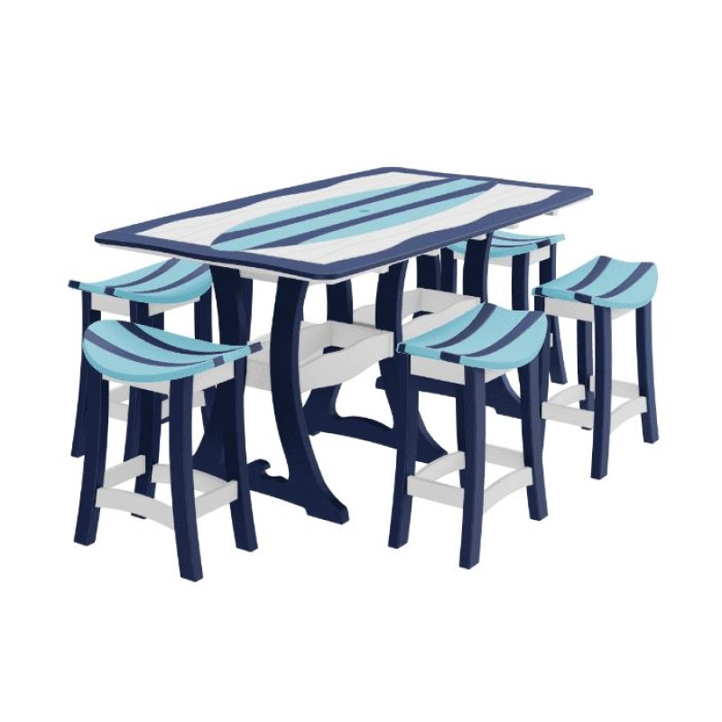 Finch Amish Poly Wave Surfboard Counter Stool