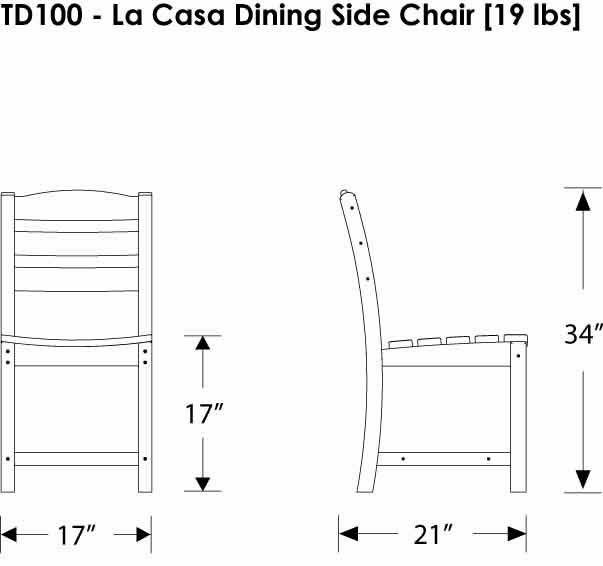 POLYWOOD La Casa Cafe Dining Chair (Sold in Pairs)
