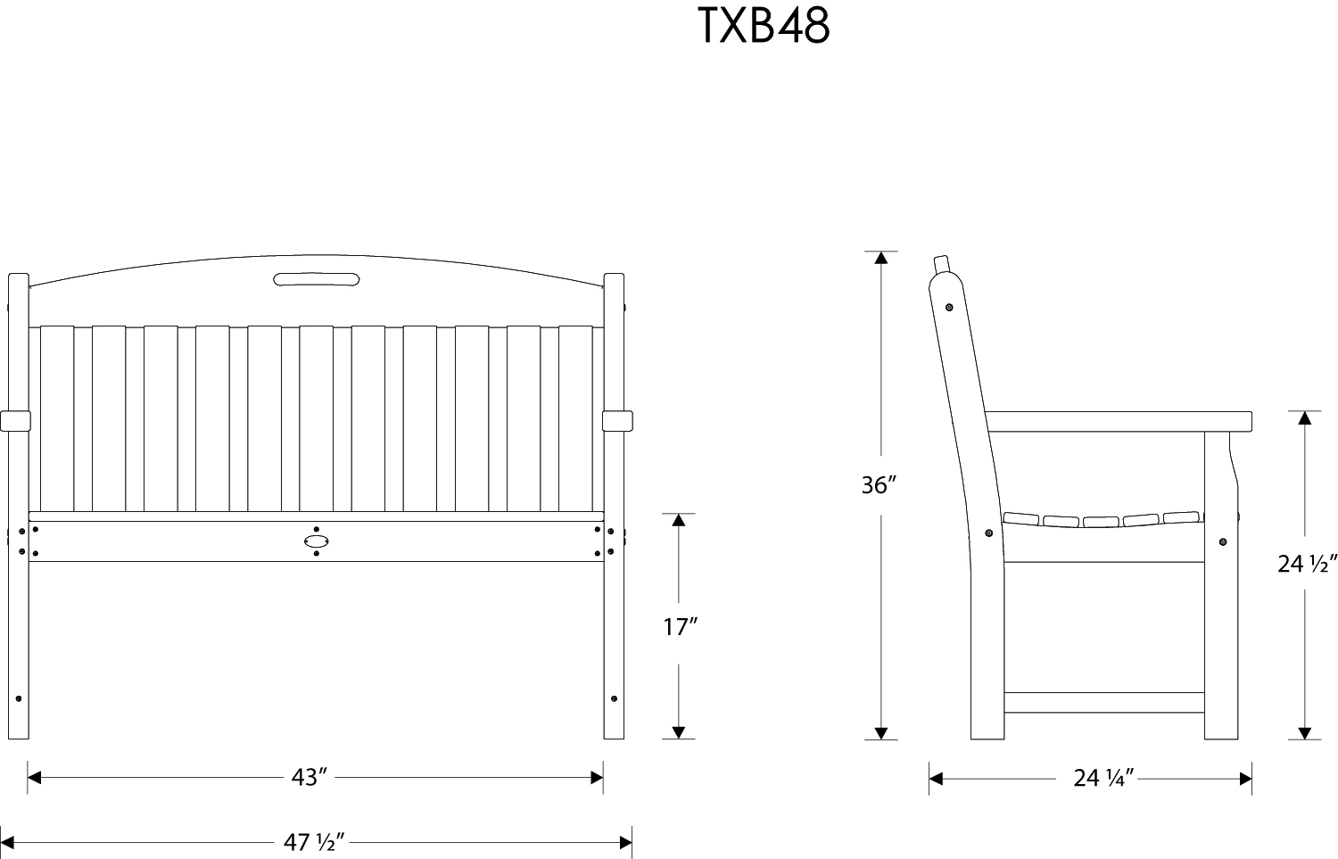 Trex® Outdoor Furniture Yacht Club 48 in Bench