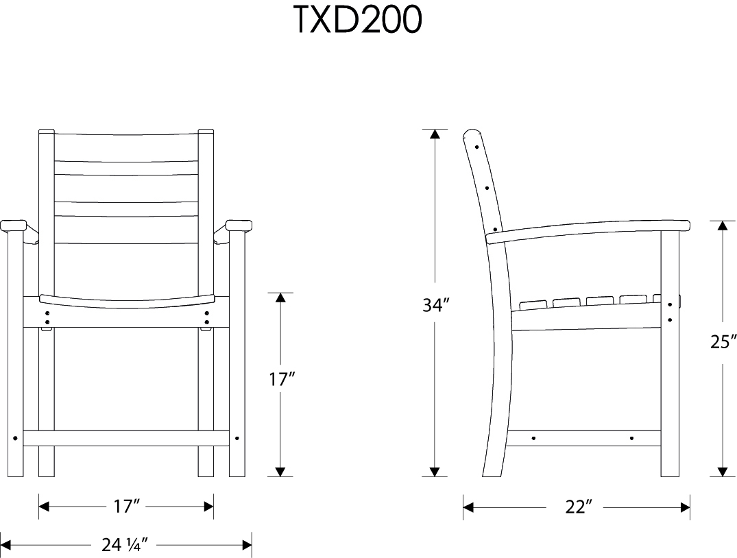 Trex® Outdoor Furniture Monterey Bay Dining Arm Chair