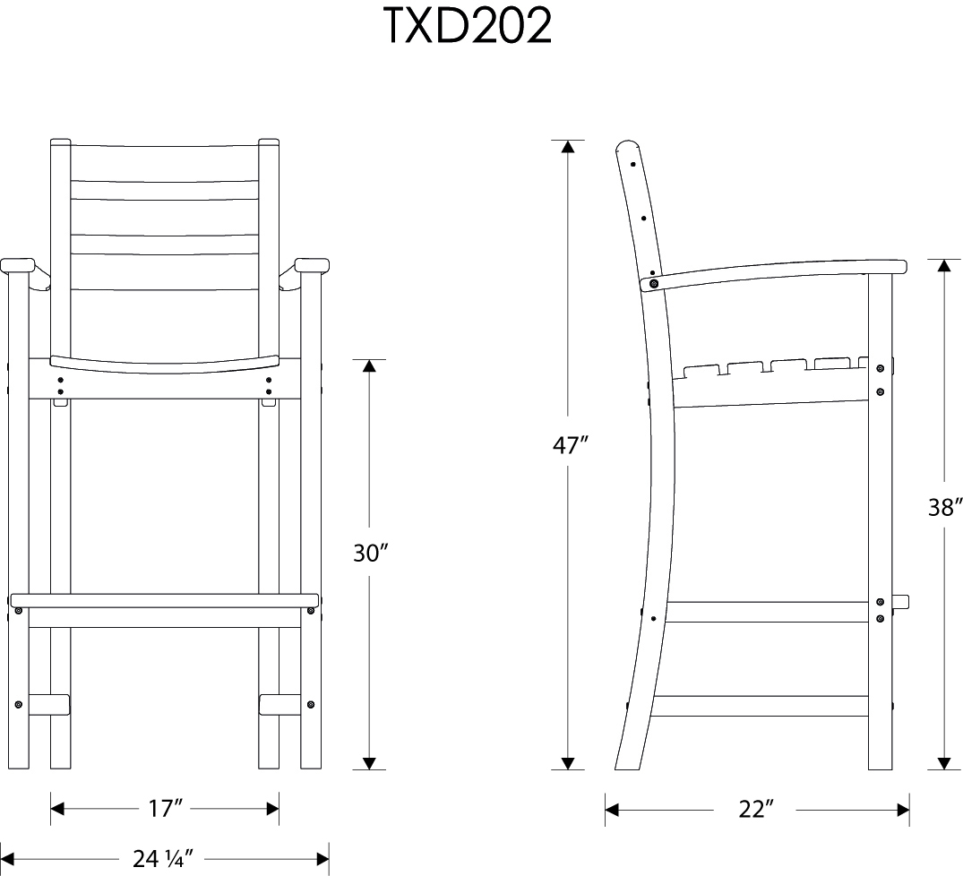 Trex® Outdoor Furniture™ Monterey Bay Bar Height Arm Chair