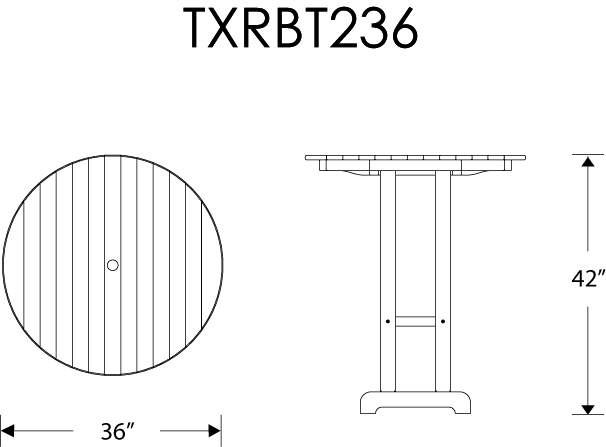 Trex® Outdoor Furniture Monterey Bay 36 in Round Bar Table