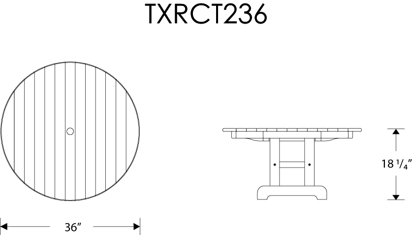 Trex® Outdoor Furniture Cape Cod 36 in Round Conversation Table