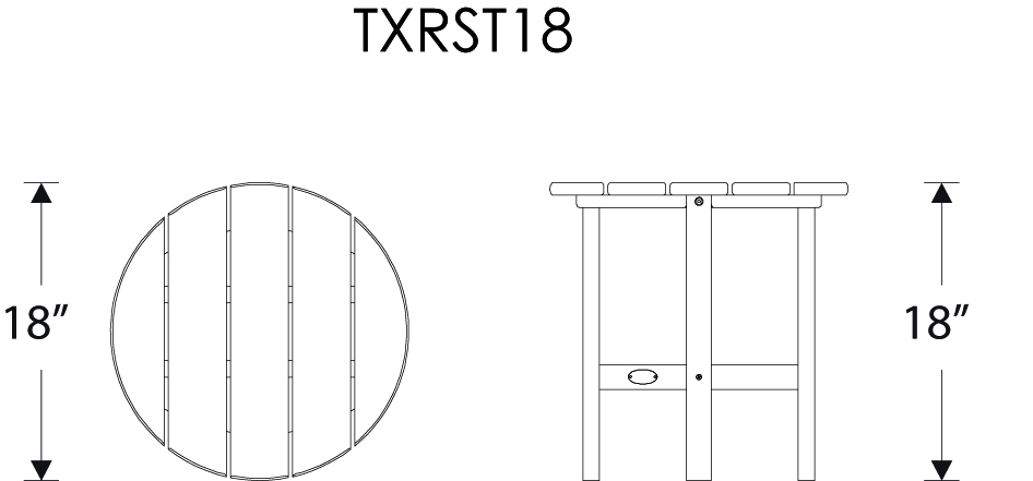 Trex® Outdoor Furniture Cape Cod 18 in Round Side Table
