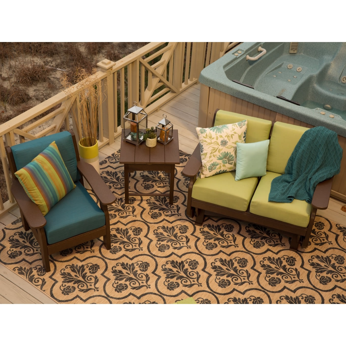 Finch Amish Poly Van Buren Deep Seating Love Seat