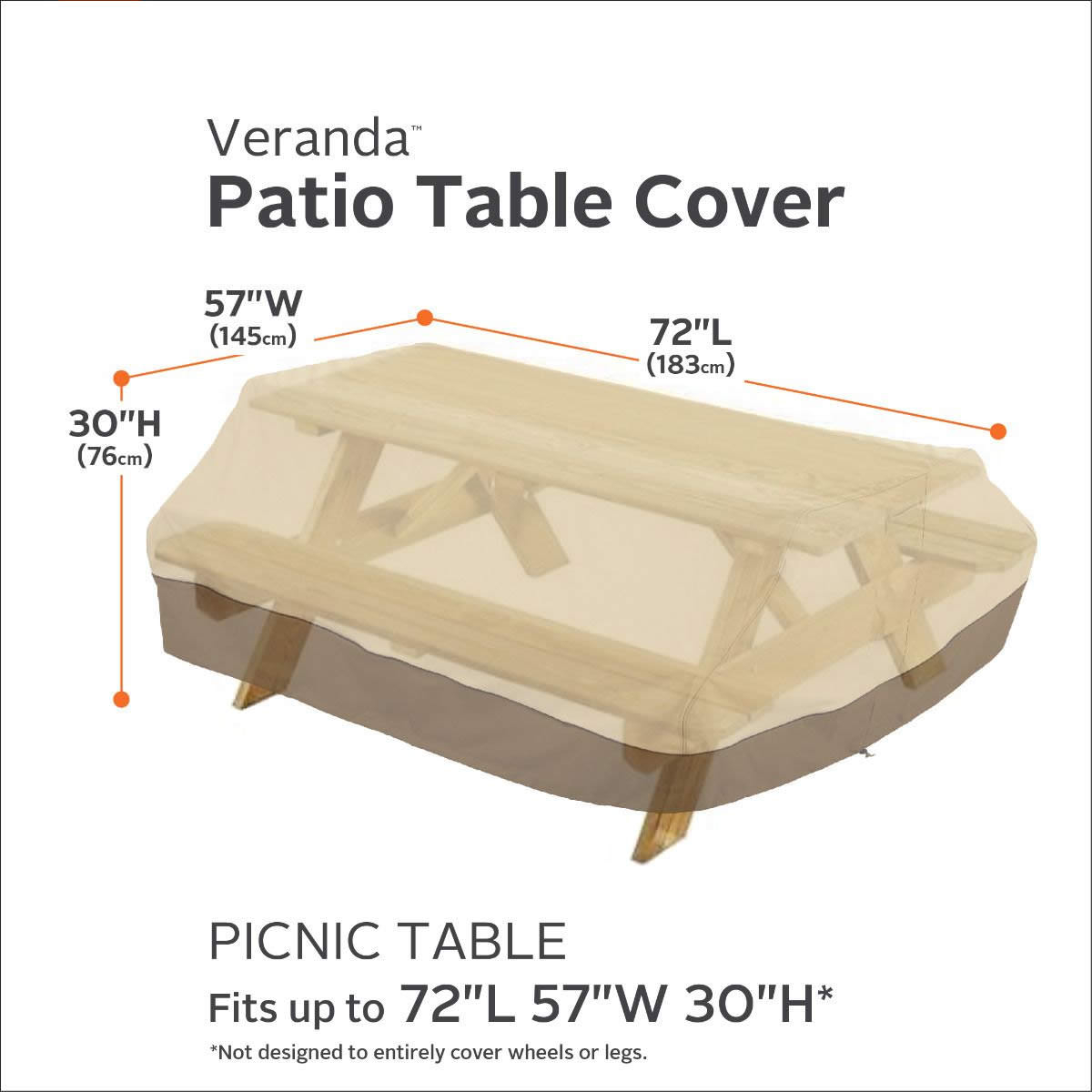 Classic Accessories Veranda Picnic Table Cover