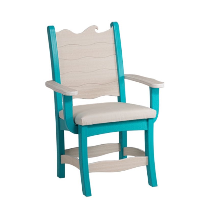 Finch Amish Poly Wave Cushion Dining Chair w/ Arms