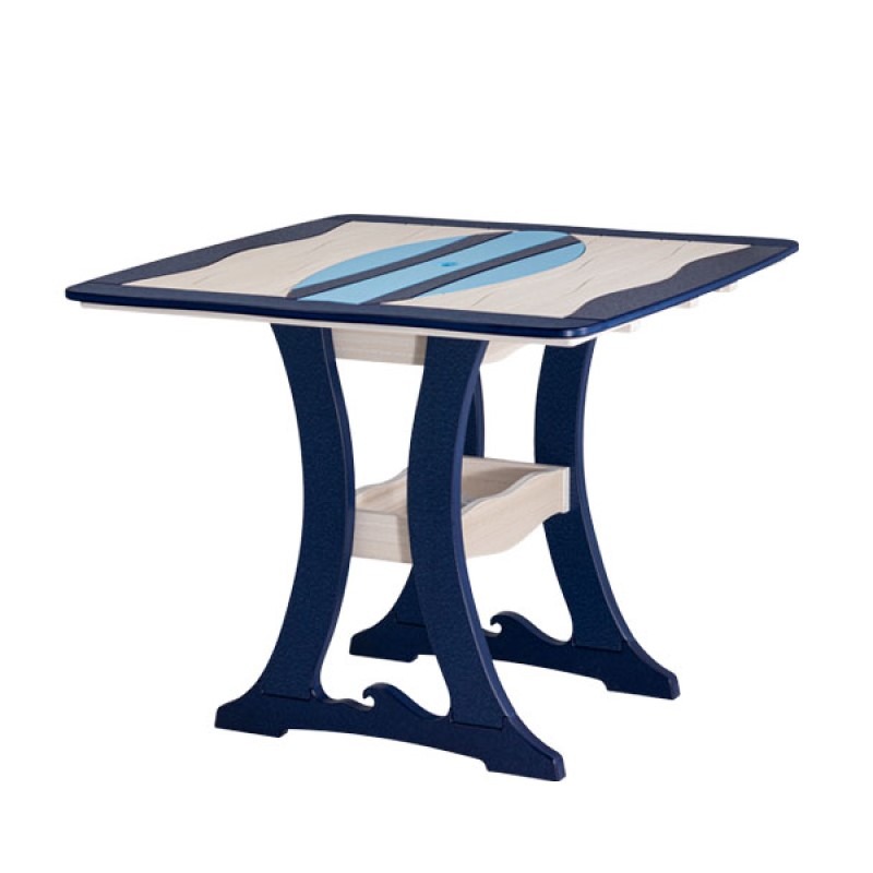 Finch Amish Poly 42 in x 72 in Wave Surfboard Dining Table