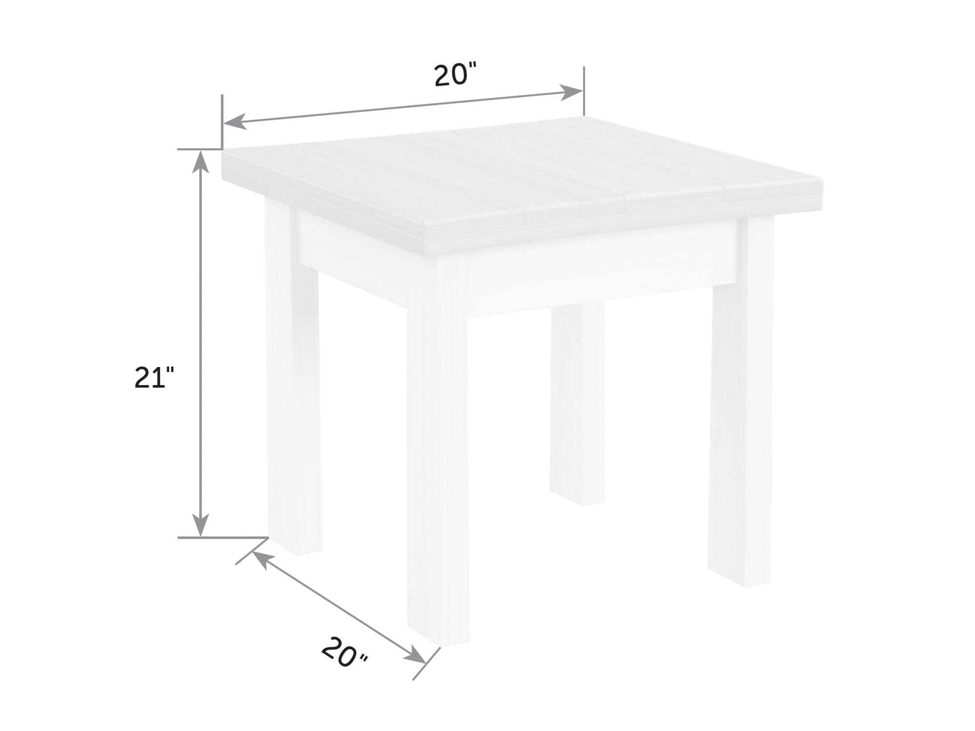 Finch Amish Poly Skyward Side Dining Table